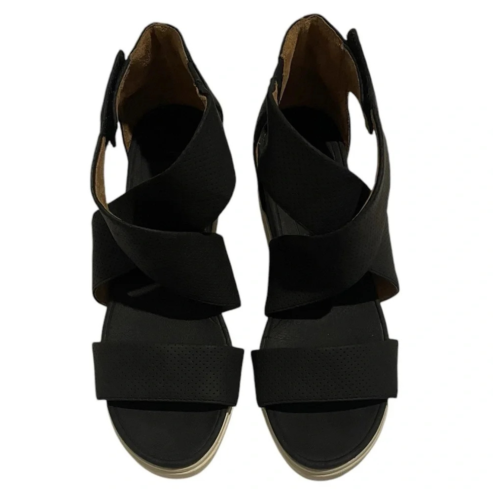 Dr Scholl’s Women's Sheena Wedge Black Sandal Size 8.5 - Picture 3 of 7